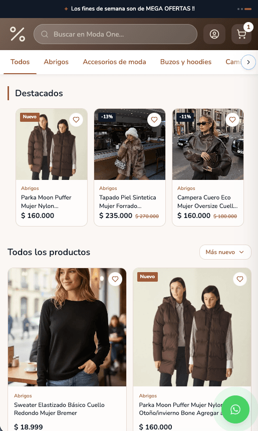 Tienda real hecha con MegaTienda: MegaTienda demo